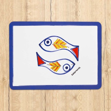 Tovaglietta Americana pesci ceramiche de simone mangiallegro Scirocco Tovaglietta Americana pesci ceramiche de simone mangiallegro Scirocco